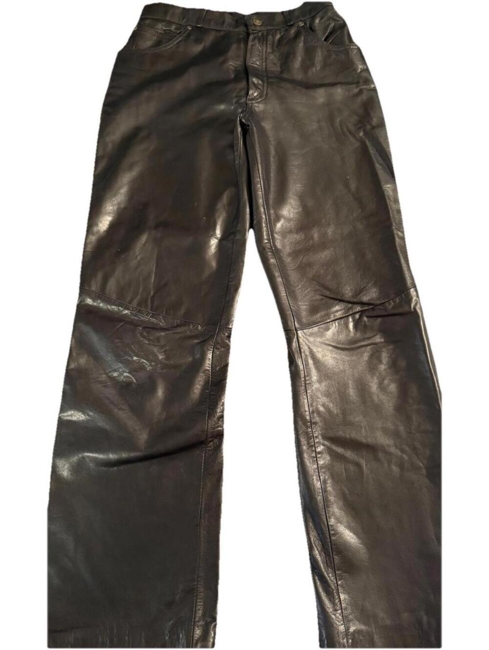 Wilsons Suede & Leather Mens Black Pants 30x30 Rock Biker